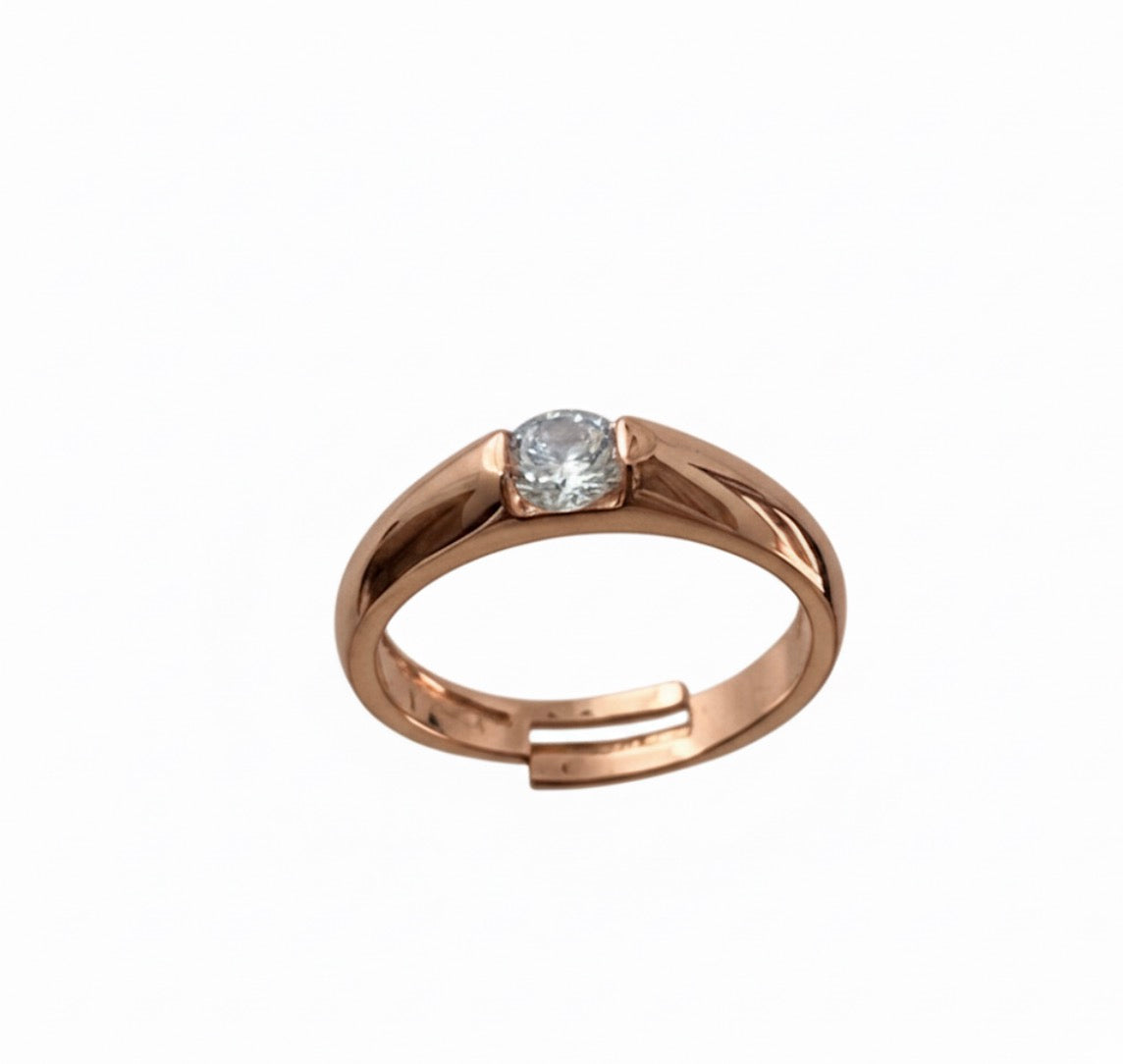 Modern Split Band Solitaire Ring