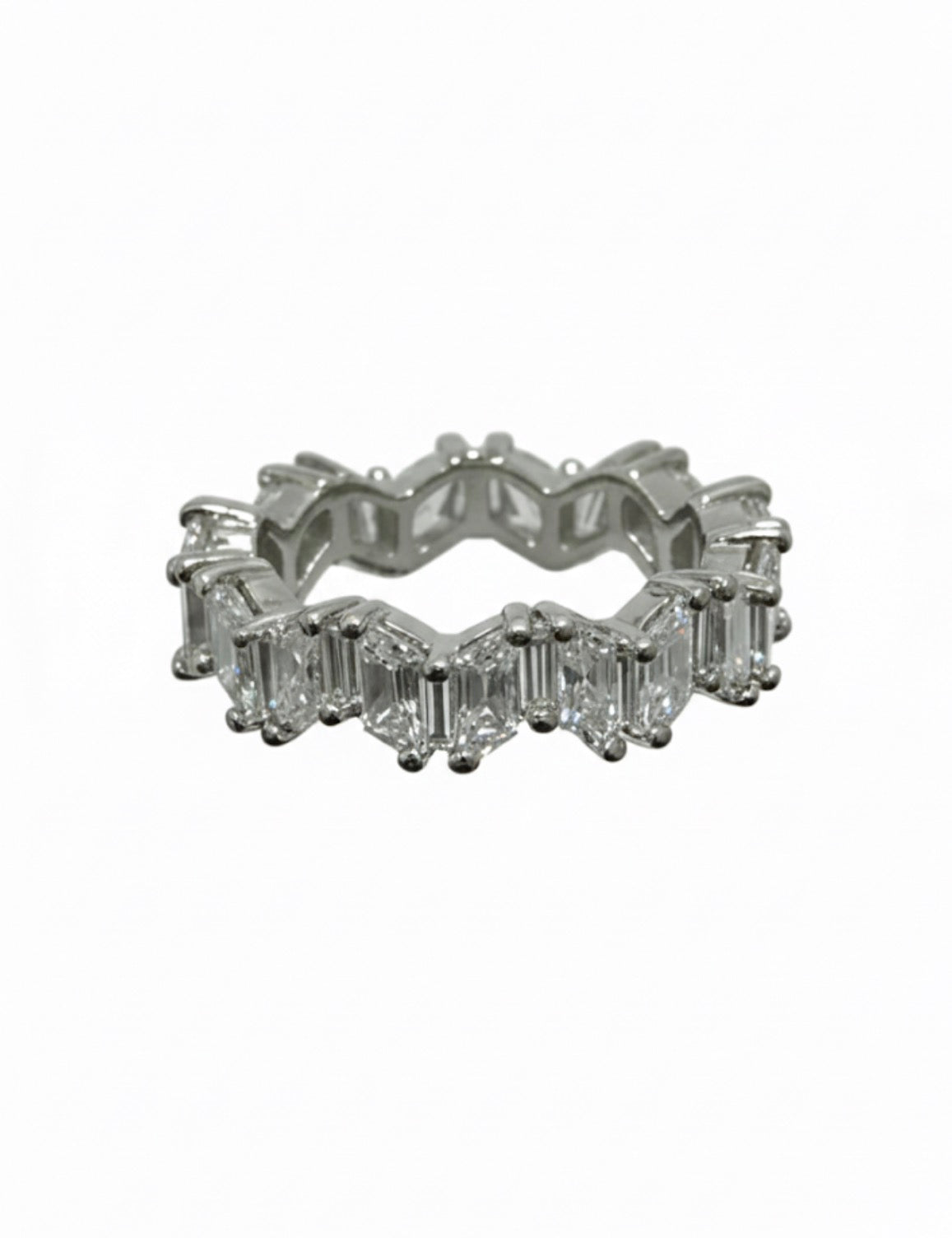 Zig-Zag Eternity Ring
