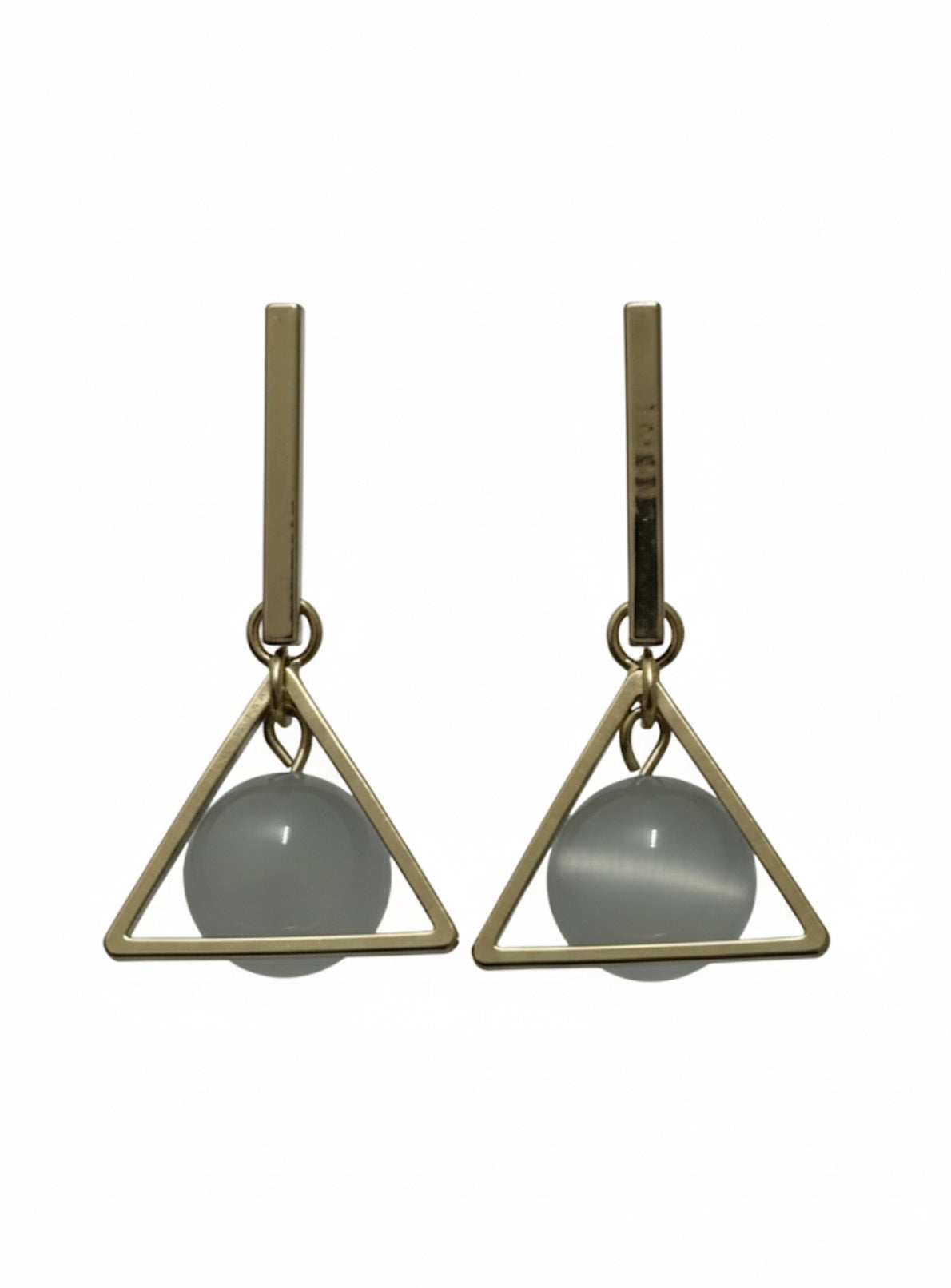 Golden Triangle Drop Earrings