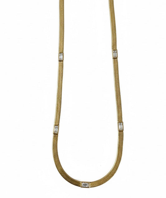 Crystal Accent Chain Necklace