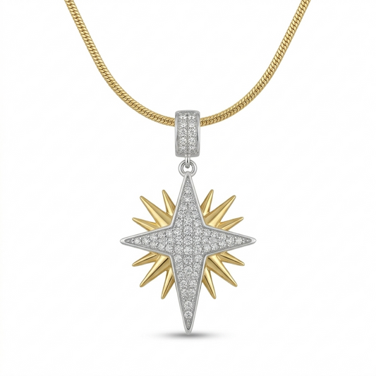 Pave Crystal Star Necklace