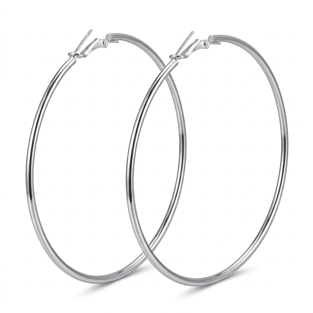 Classic Silver Hoop Earrings