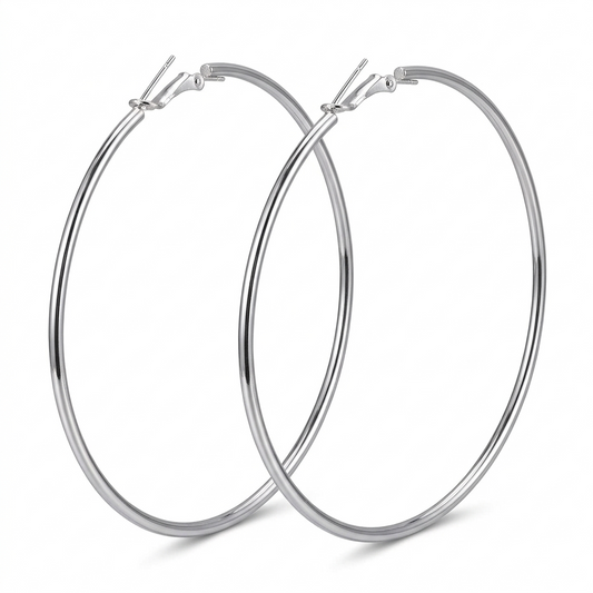 Classic Silver Hoop Earrings