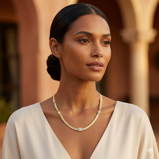 Crystal Accent Chain Necklace