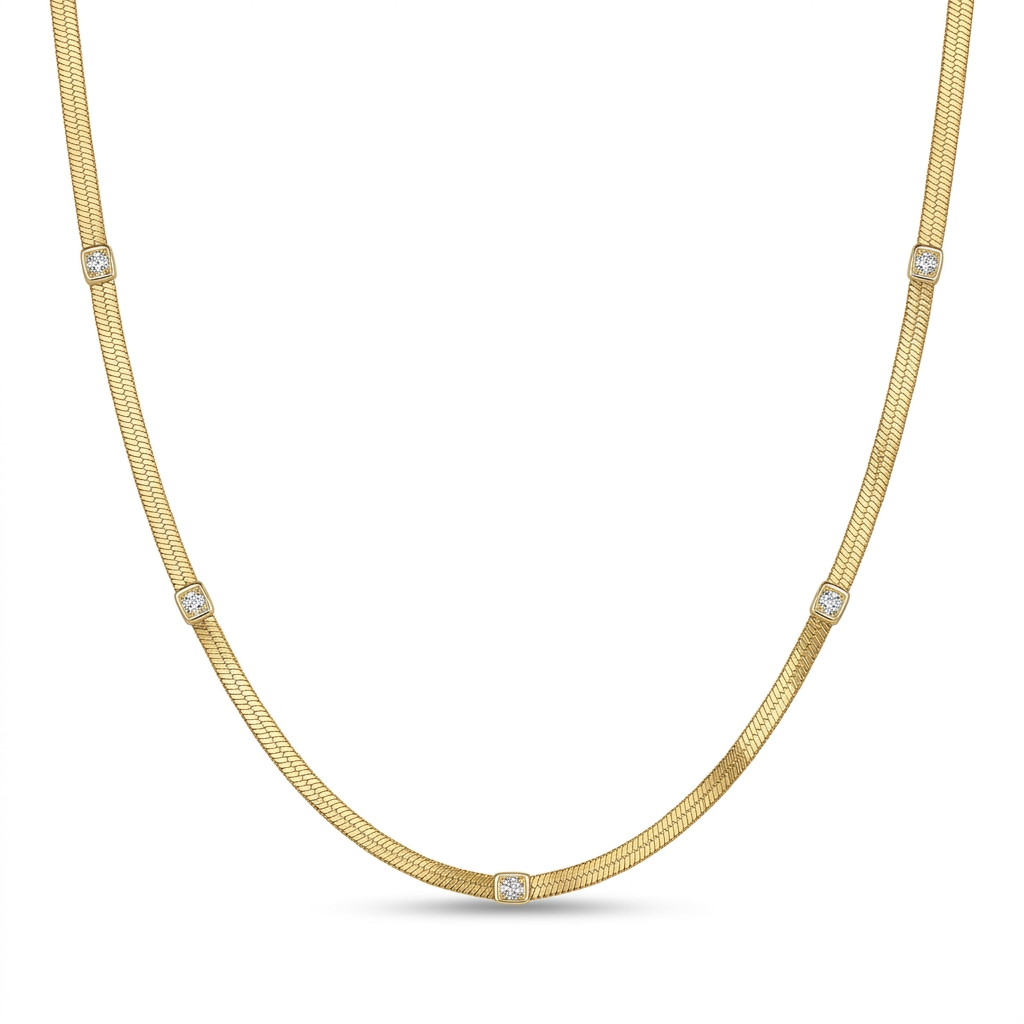 Crystal Accent Chain Necklace