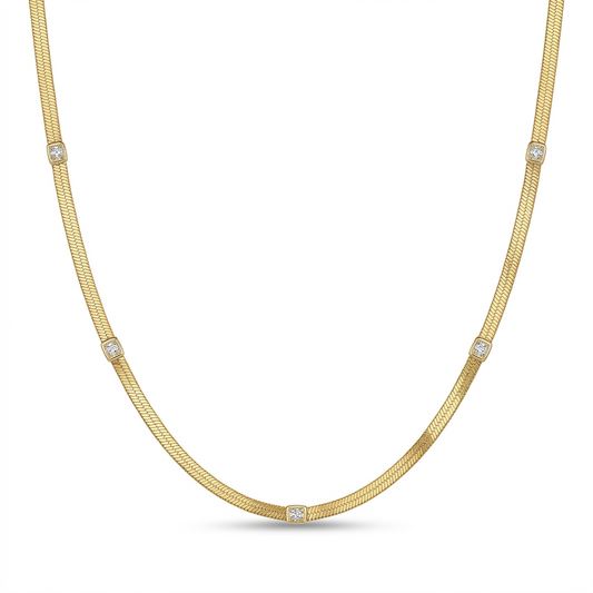 Crystal Accent Chain Necklace