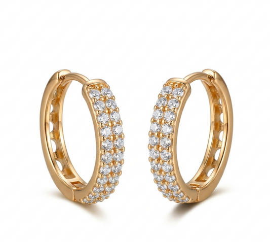 Xuping Jewelry AD Studded Hoop Earrings