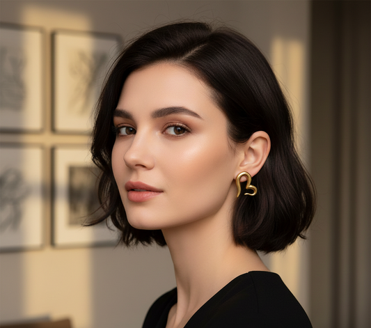 Heart Themed Stud Earrings