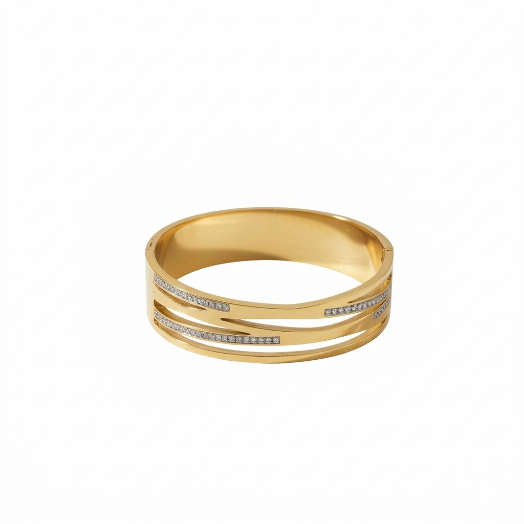 Wave Bangle " A Wave of Shine. A Symbol of Style"