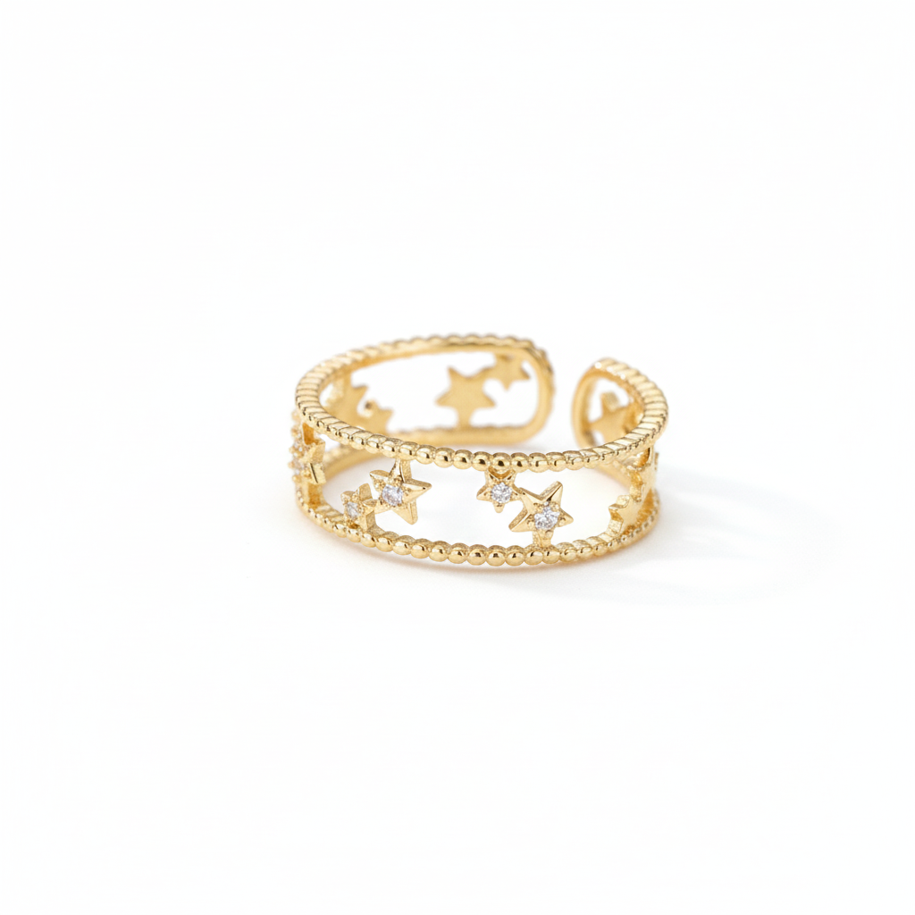 Star Themed Adjustable Finger Ring