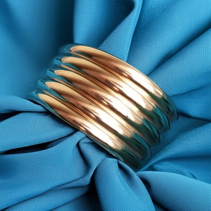 18K Gold Plated Ribra Luxe Cuff Bracelet