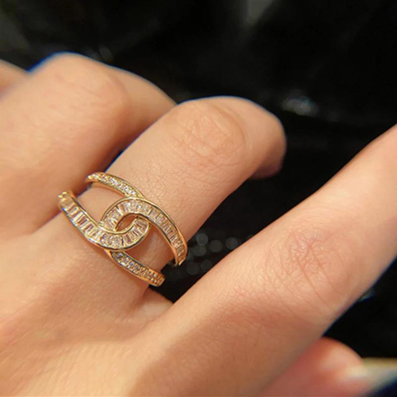 18K Gold Plated Anti Tarnish Stainless Steel Interconnected Adjustable Finger Ring