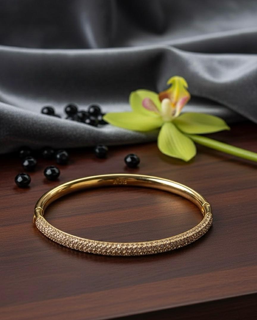 Triple-Row Pave Bangle