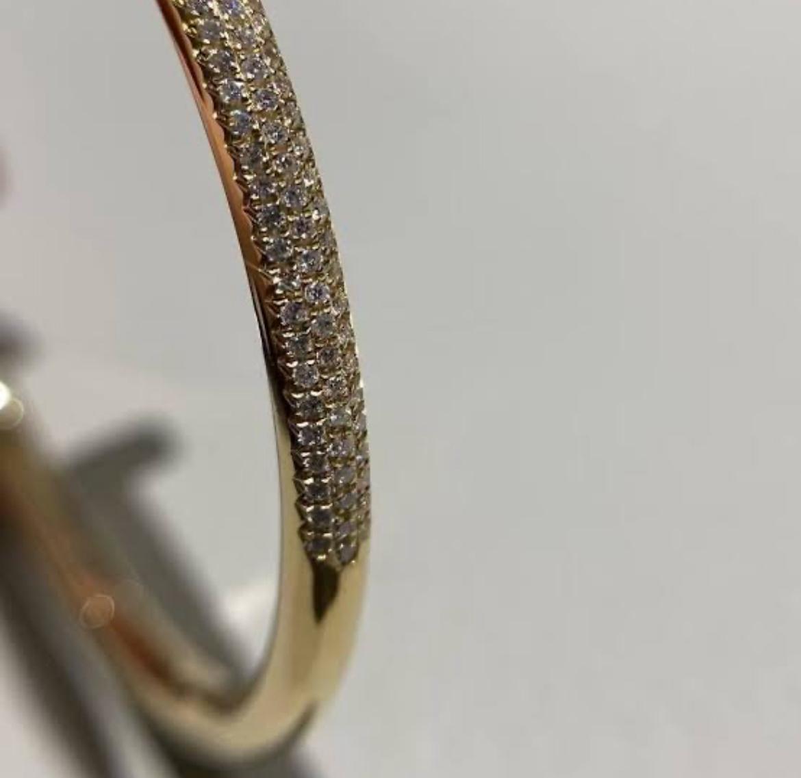 Triple-Row Pave Bangle