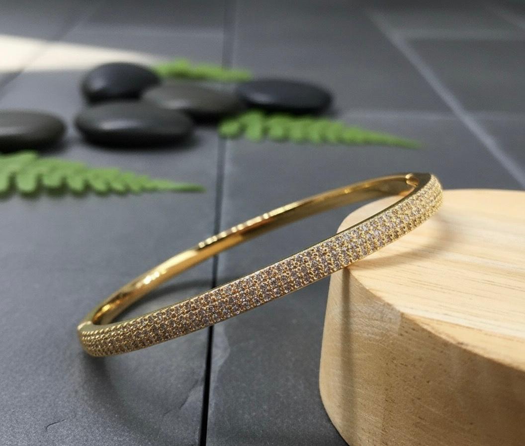 Triple-Row Pave Bangle