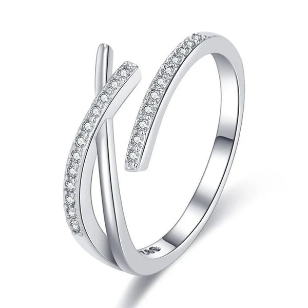 American Diamond Studded Contemporary Korean Finger Ring