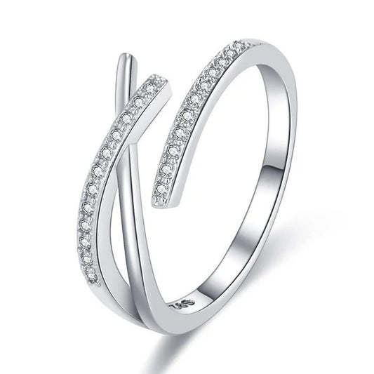 American Diamond Studded Contemporary Korean Finger Ring