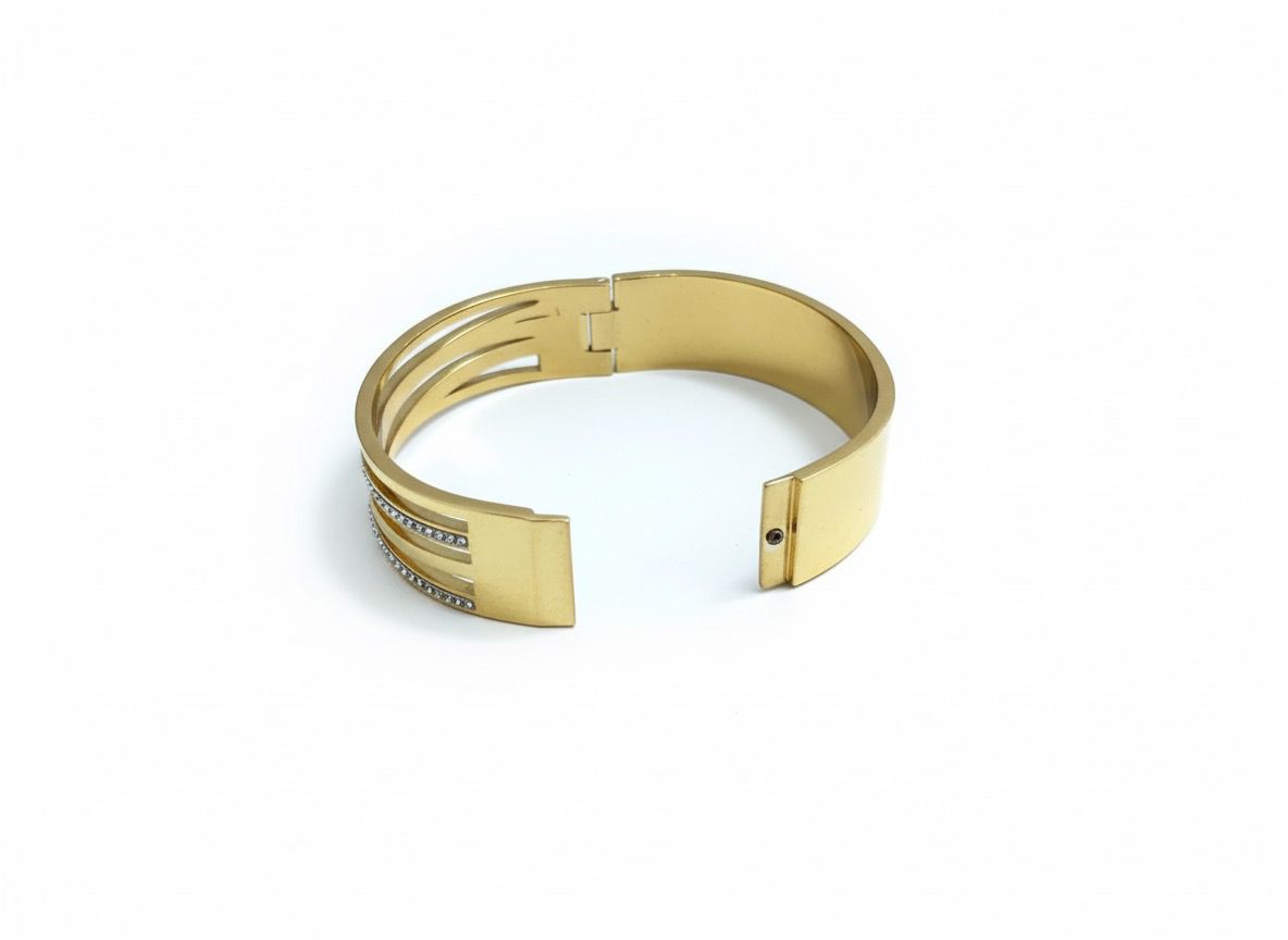 18 Karat Gold Plated Wave Bangle " A Wave of Shine. A Symbol of Style"