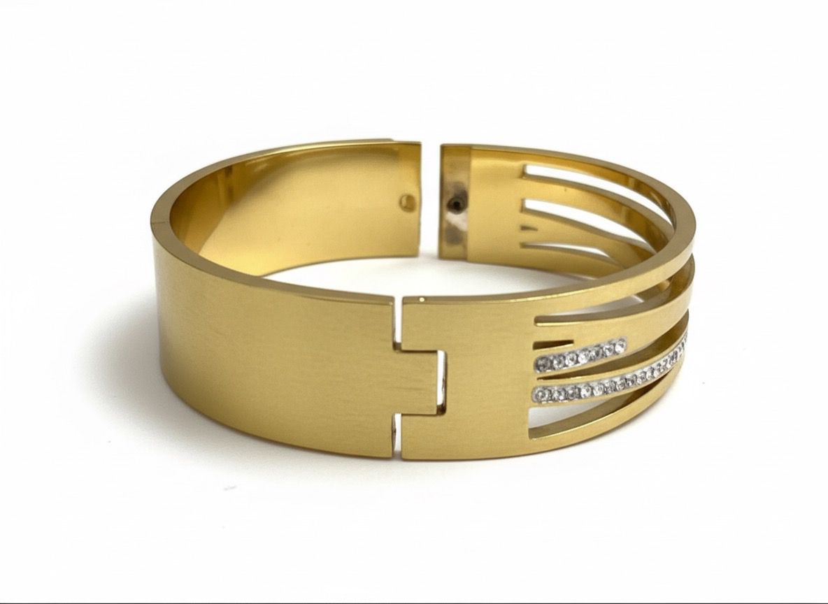 18 Karat Gold Plated Wave Bangle " A Wave of Shine. A Symbol of Style"