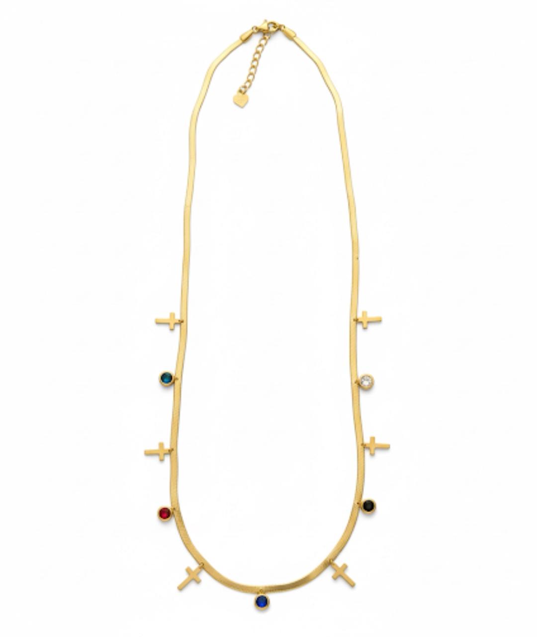 Multi-Charm Snake Chain Necklace