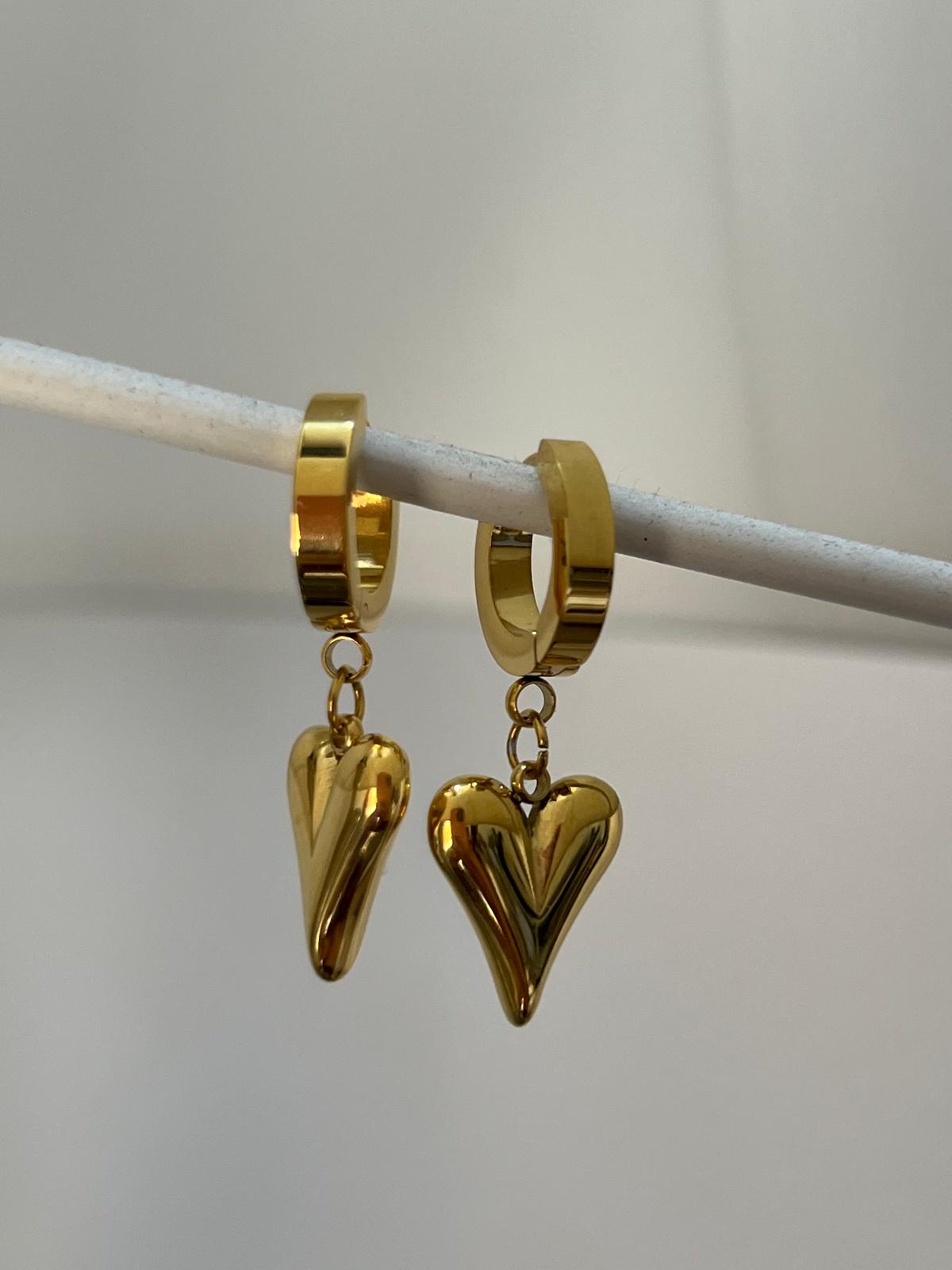 Heart Drop Earrings