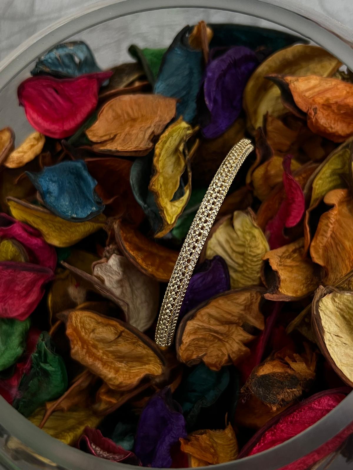 Triple-Row Pave Bangle