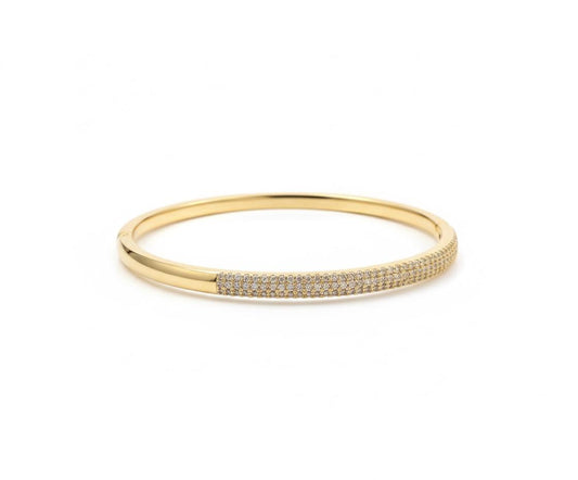 Triple-Row Pave Bangle