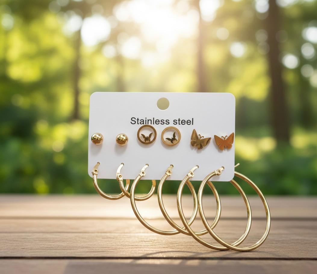 Classic Multi-Size Hoop Earrings Set