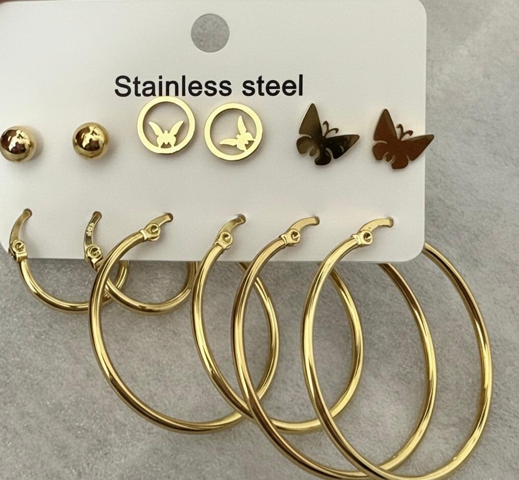 Classic Multi-Size Hoop Earrings Set
