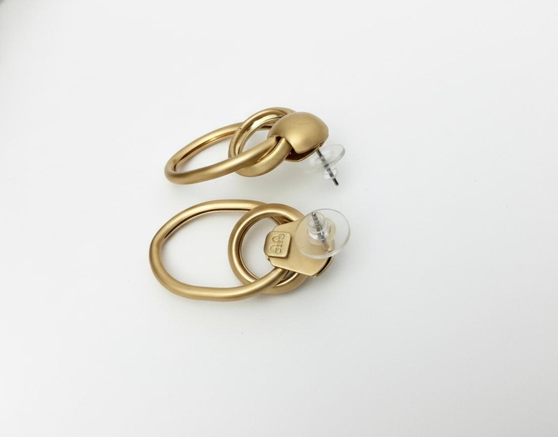 Modern Interlock Stud Earrings