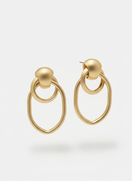 Modern Interlock Stud Earrings