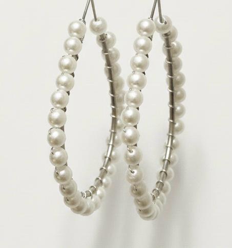 Classic Pearl Hoop Earrings