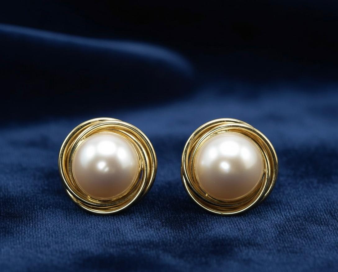 Classic Pearl Stud Earrings