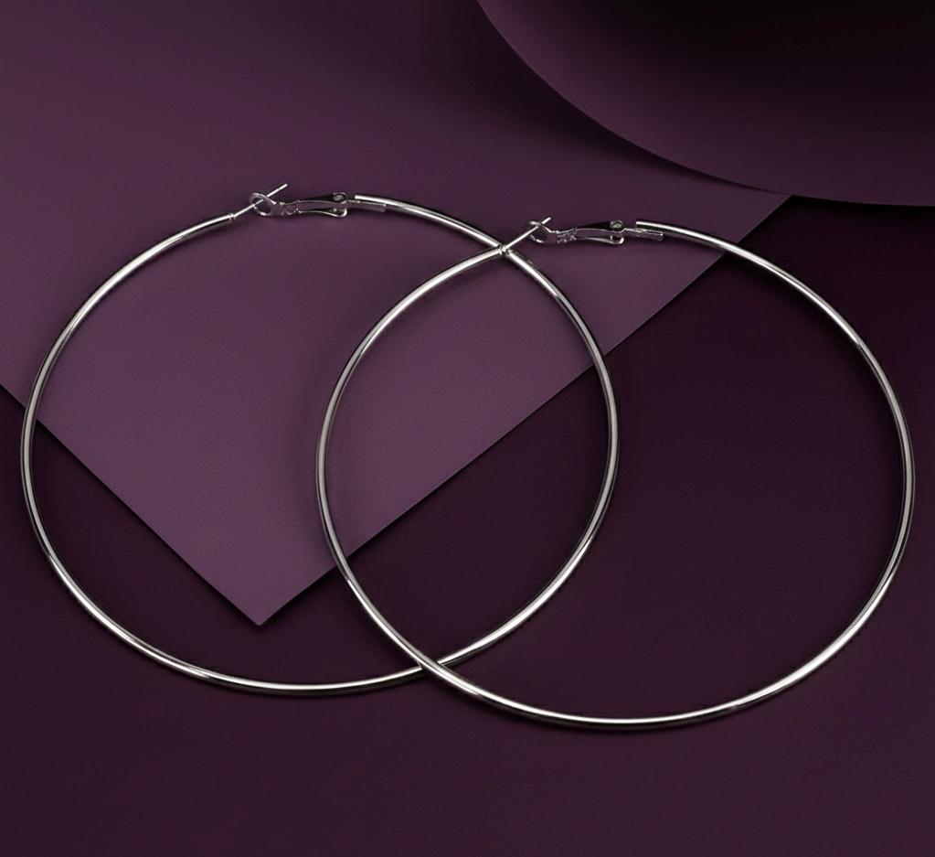 Classic Silver Hoop Earrings