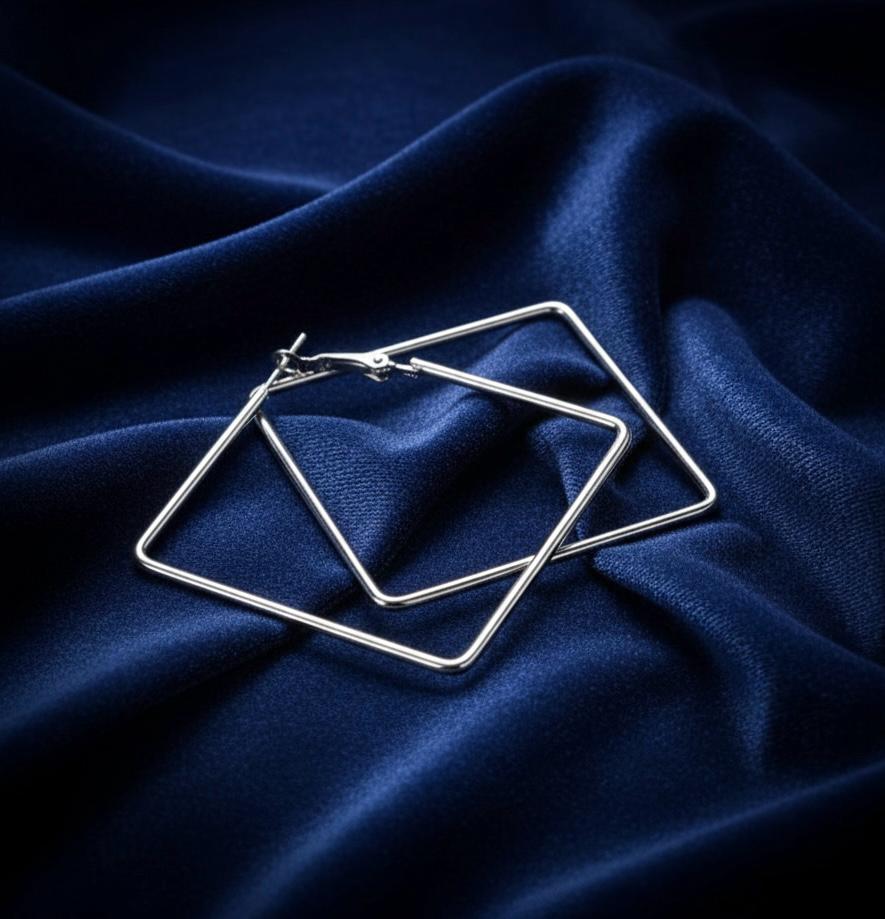 Sleek Square Hoop Earrings