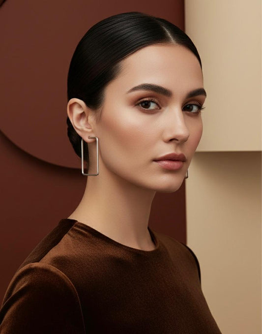 Sleek Square Hoop Earrings