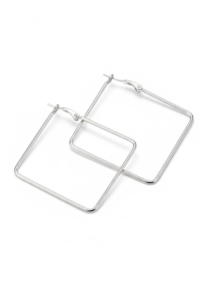 Sleek Square Hoop Earrings