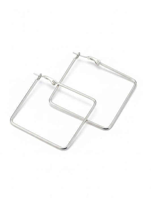 Sleek Square Hoop Earrings