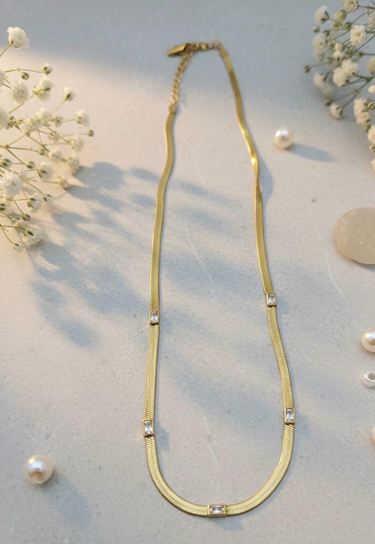 Crystal Accent Chain Necklace