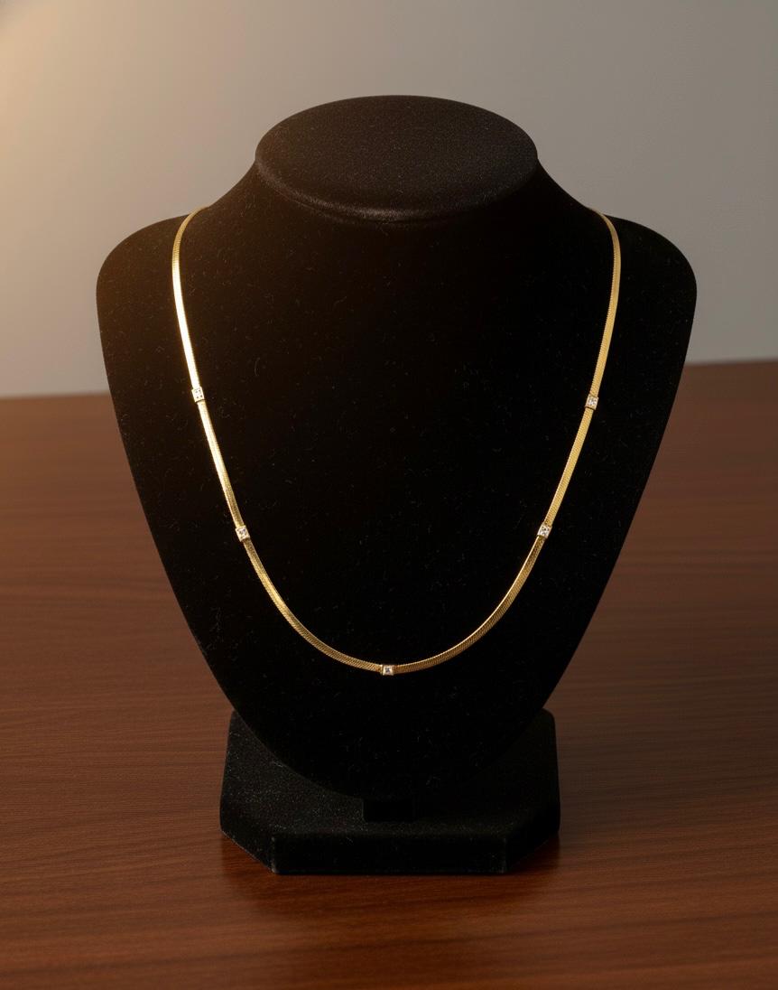 Crystal Accent Chain Necklace