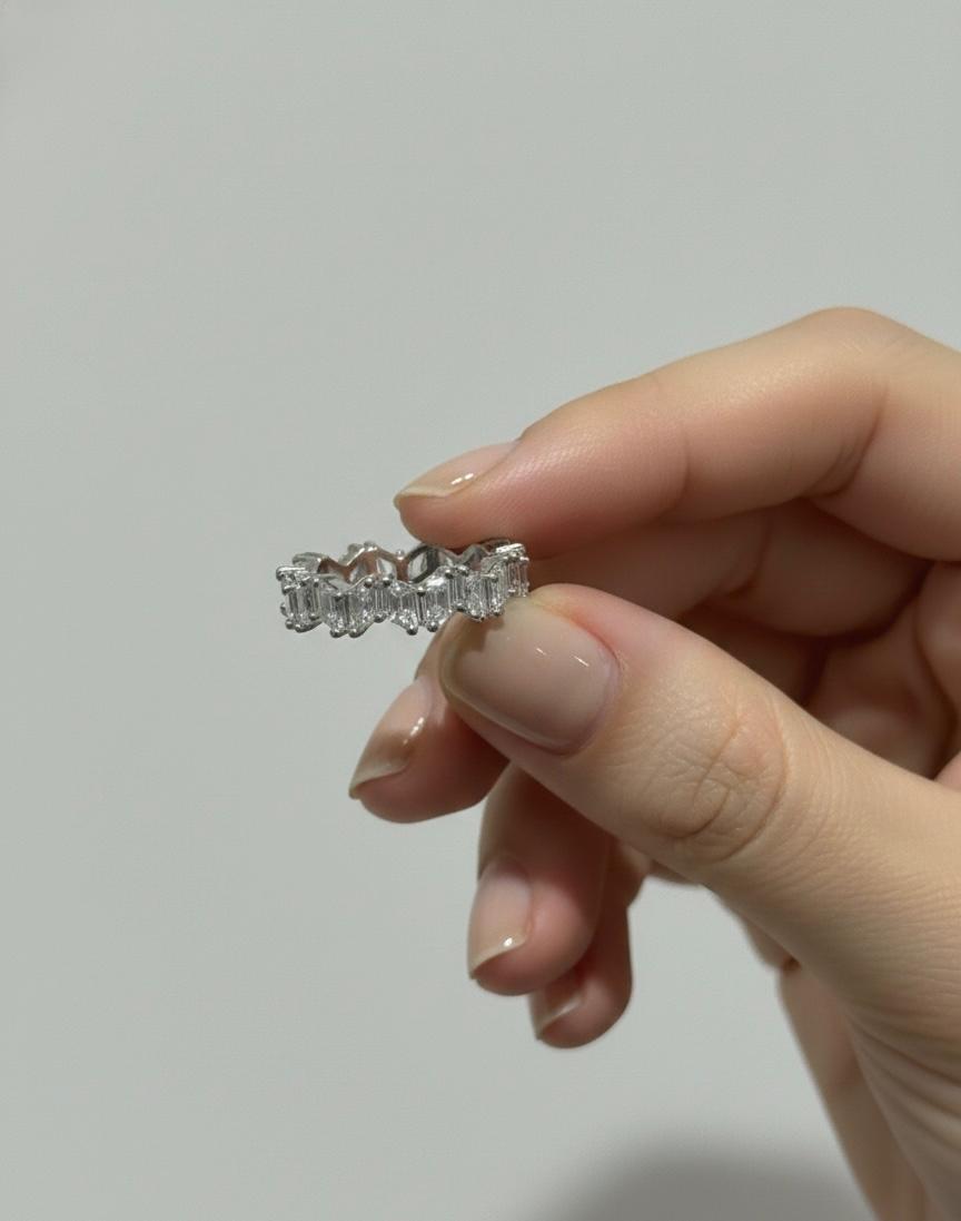 Zig-Zag Eternity Ring