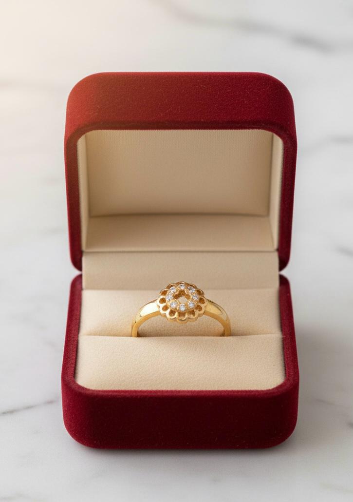 Floral Crystal Ring
