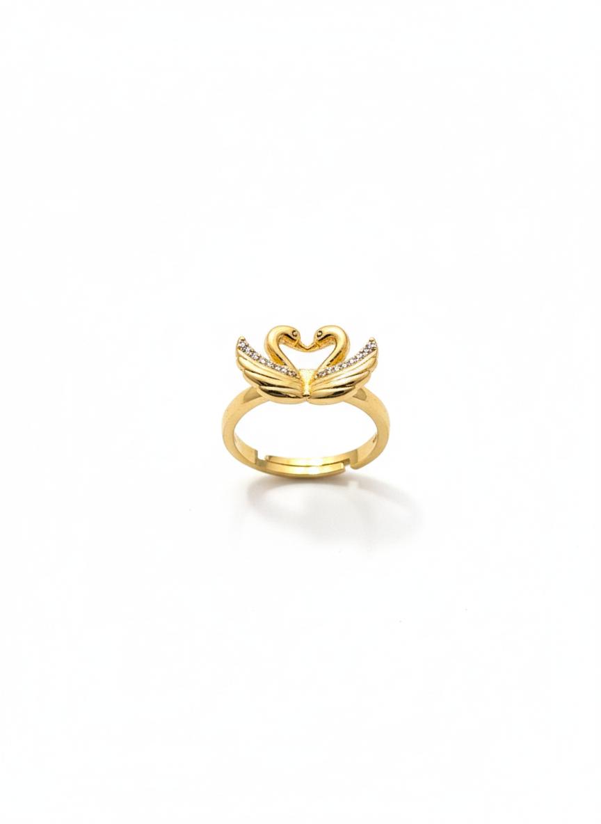 Twin Swan Love Ring