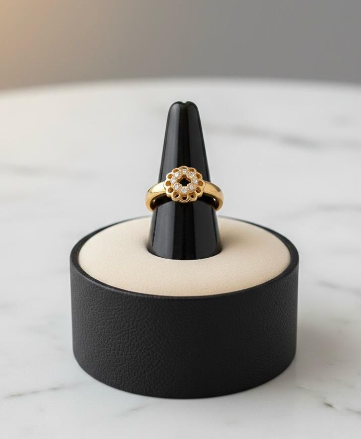 Floral Crystal Ring