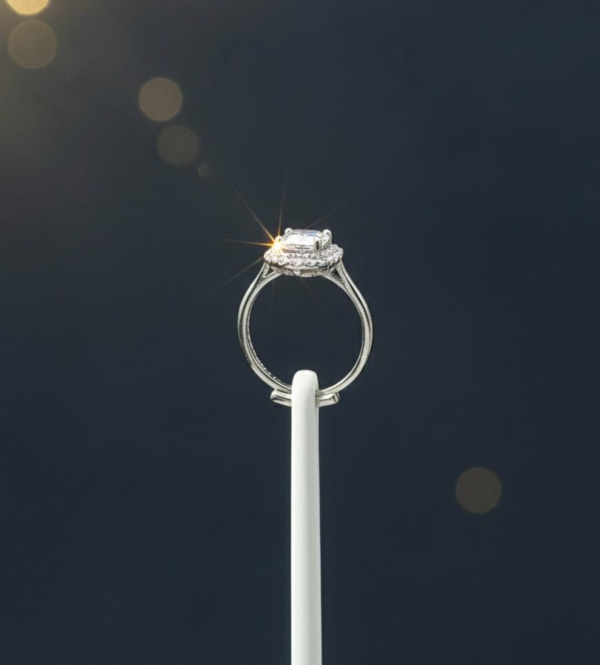 Floral Sparkle Cluster Ring