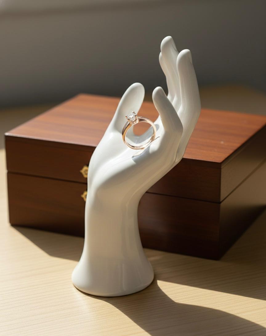Elegant Solitaire Band Ring