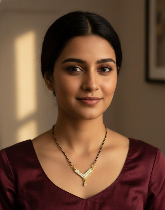 Crystal V-Mangalsutra