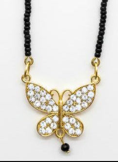 Crystal Butterfly Mangalsutra