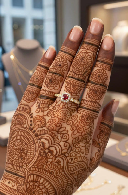 Ruby Red Adjustable Statement Ring