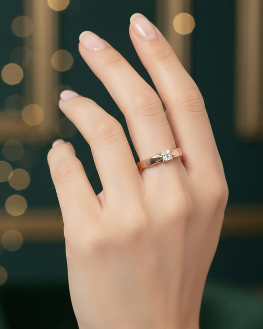 Classic Clear Stone Adjustable Ring